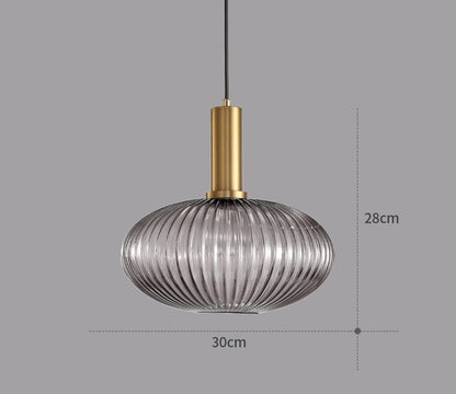 Vintage Glass Hanging Light Fixture