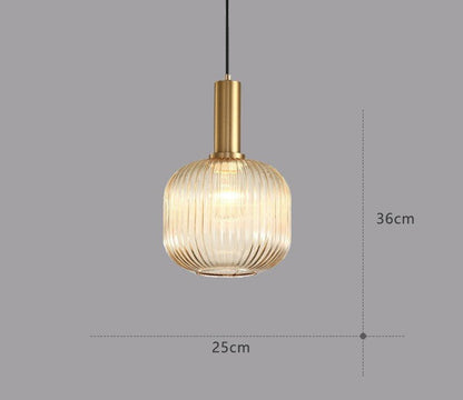 Vintage Glass Hanging Light Fixture
