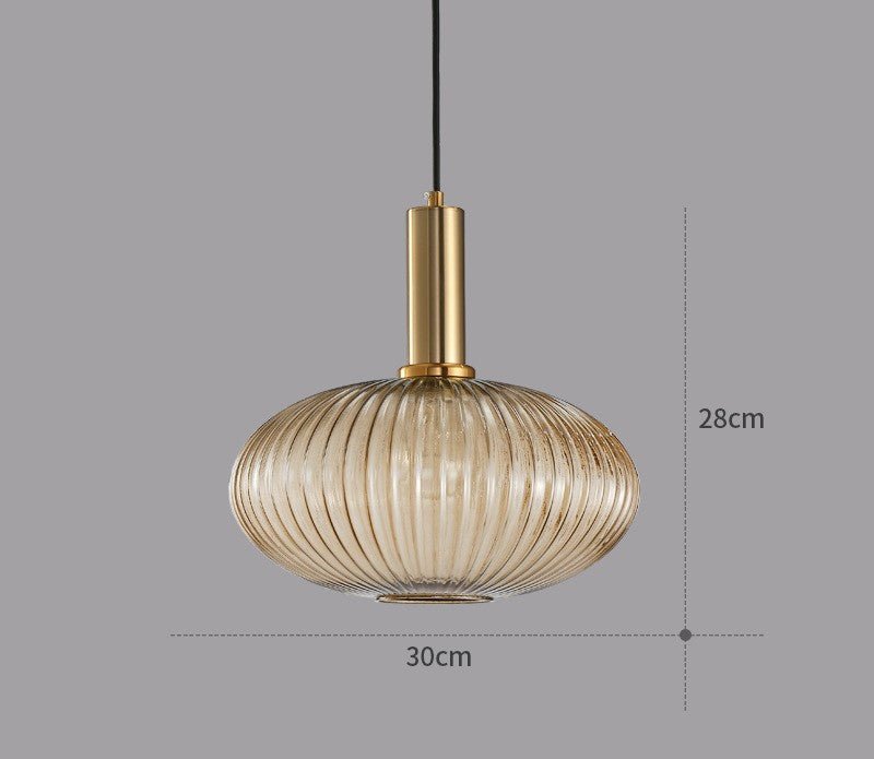 Vintage Glass Hanging Light Fixture