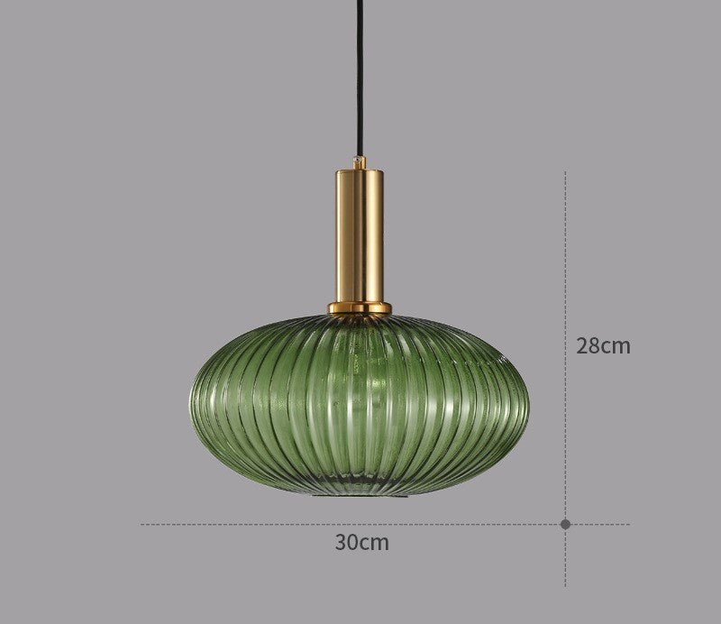 Vintage Glass Hanging Light Fixture