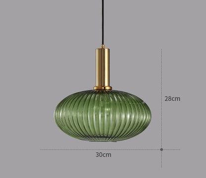 Vintage Glass Hanging Light Fixture