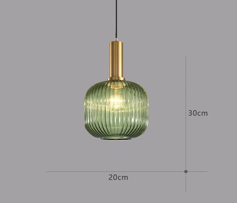 Vintage Glass Hanging Light Fixture