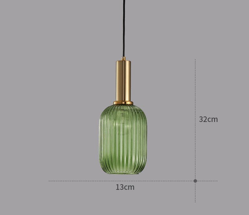 Vintage Glass Hanging Light Fixture