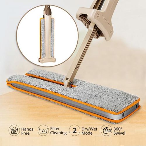 Easy Spin Mop and Broom with Microfiber Head