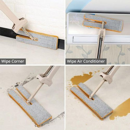 Easy Spin Mop and Broom with Microfiber Head