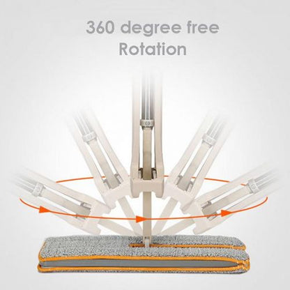 Easy Spin Mop and Broom with Microfiber Head