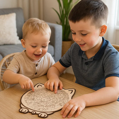 Cat Wooden Jigsaw Puzzle Toy