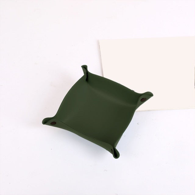 Stylish Leather Desk Organizer Tray