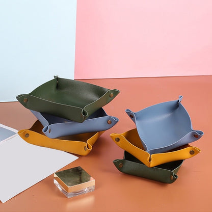 Stylish Leather Desk Organizer Tray - Halri
