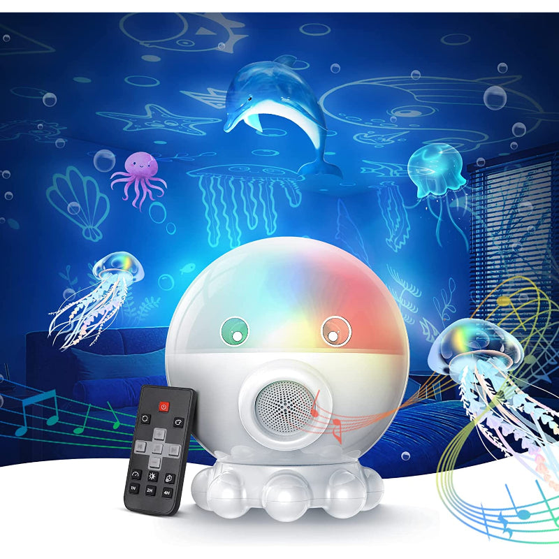 Colorful LED Night Light with Ocean Sky Projection