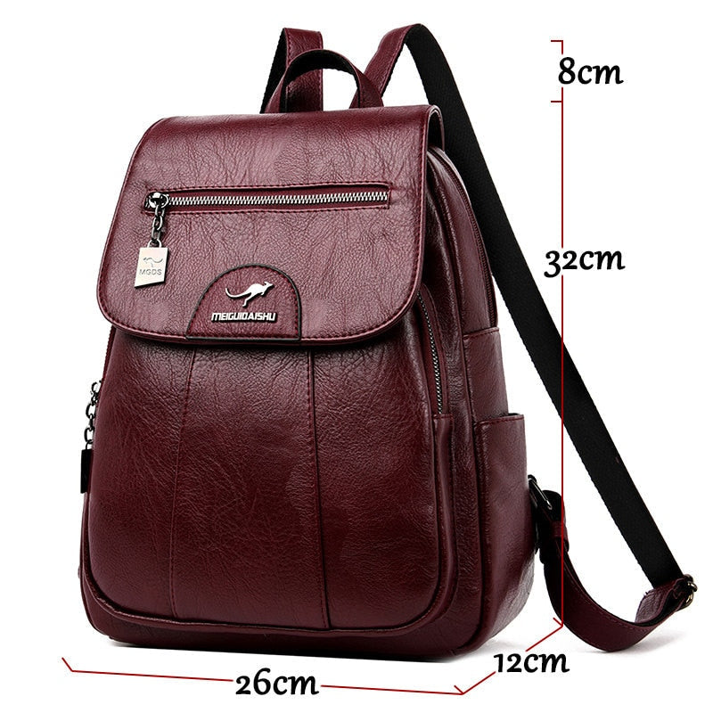 Premium Leather Ladies Backpack Bag