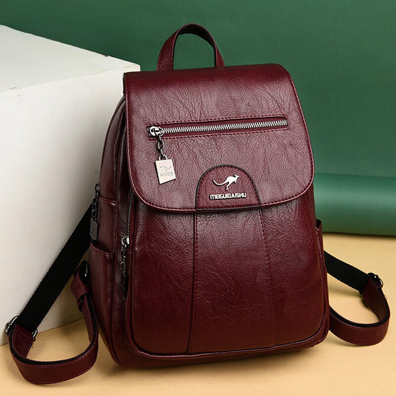 Premium Leather Ladies Backpack Bag - Halri