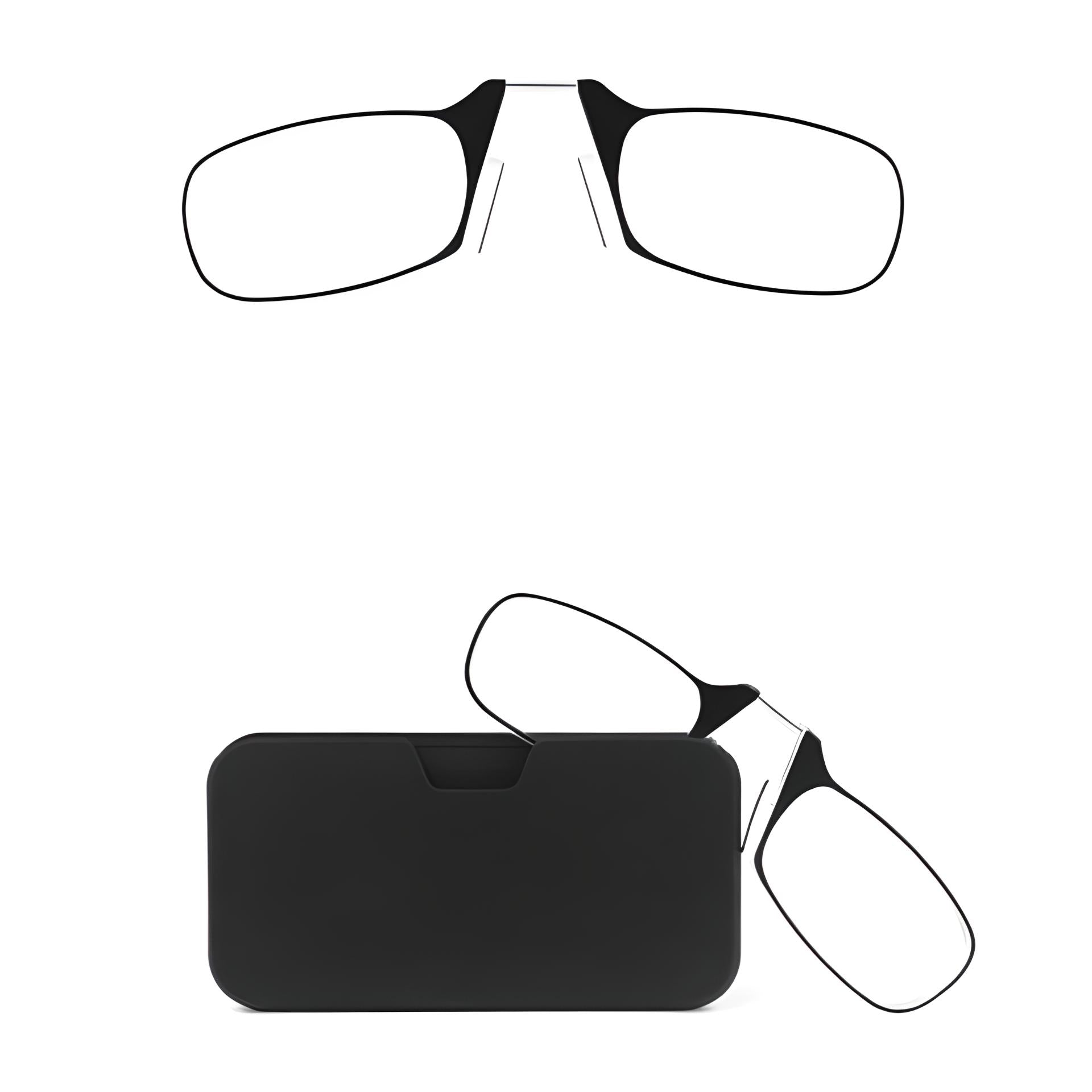 Compact Travel Reading Glasses with Clip On Nose Piece - Halri