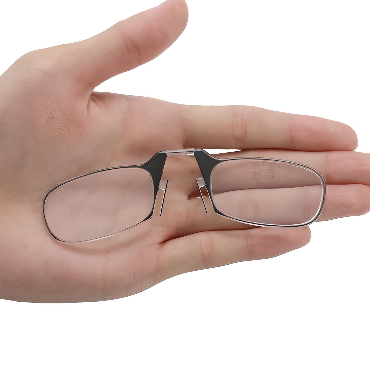 Compact Travel Reading Glasses with Clip On Nose Piece