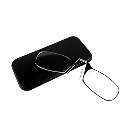 Compact Travel Reading Glasses with Clip On Nose Piece