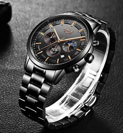 Tough Leather Strap Military Watch – Waterproof Quartz Timepiece