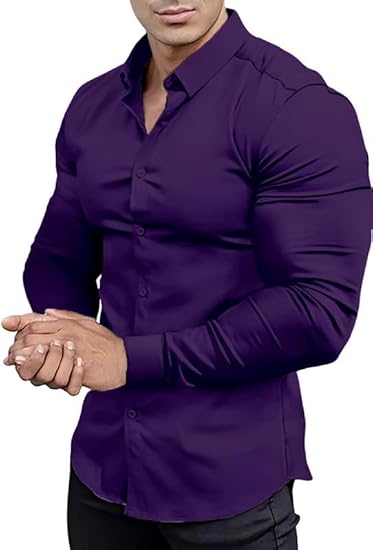 Comfortable Fit Mens Stretch Dress Shirt