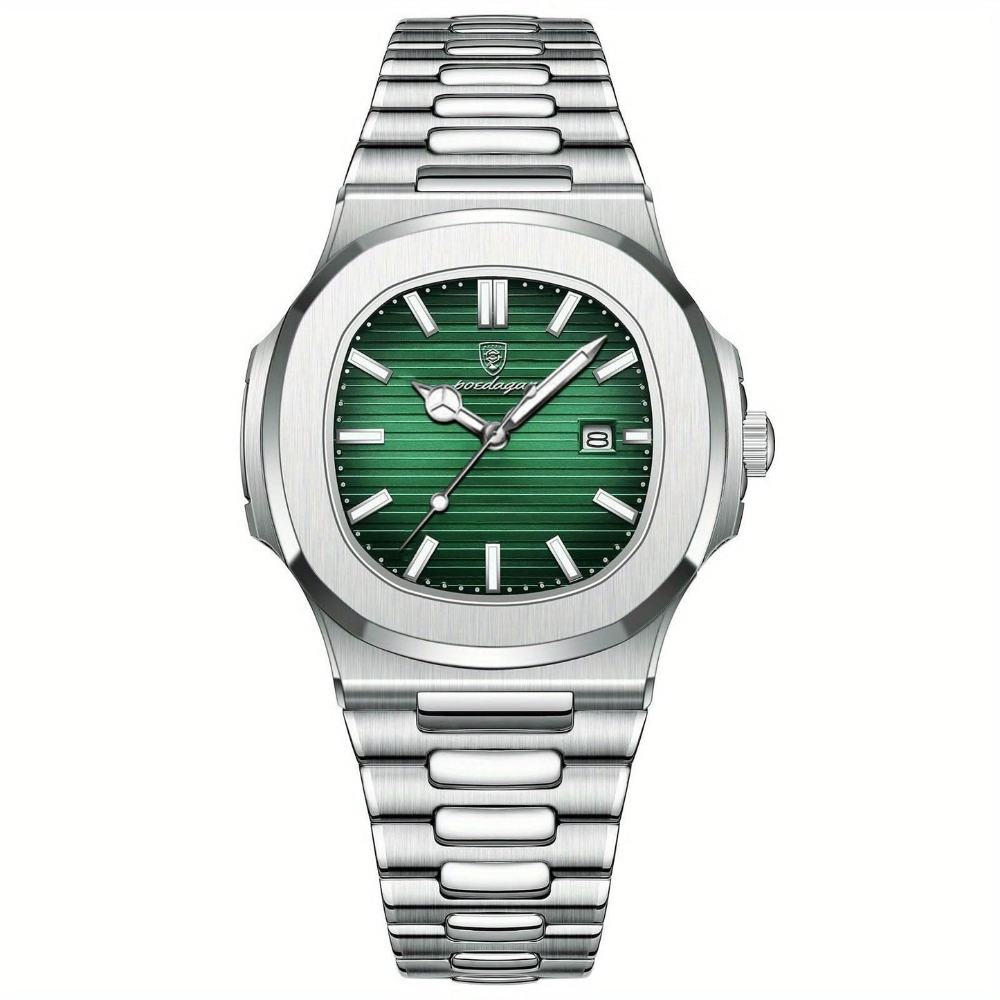Classic Men's Stainless Steel Quartz Watch with Date