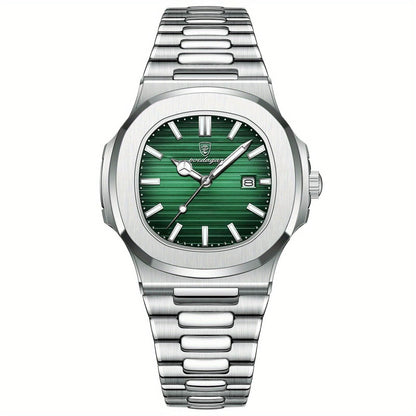 Classic Men's Stainless Steel Quartz Watch with Date