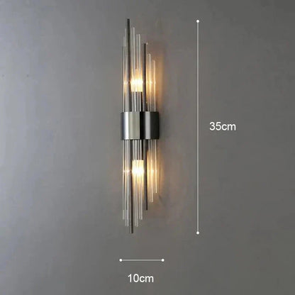 Luxurious Crystal Wall Lamp - Metallic Gold Finish