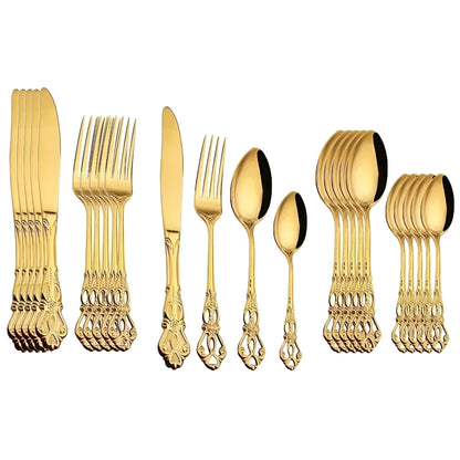 Premium 24-Piece Stainless Steel Cutlery Set - Halri