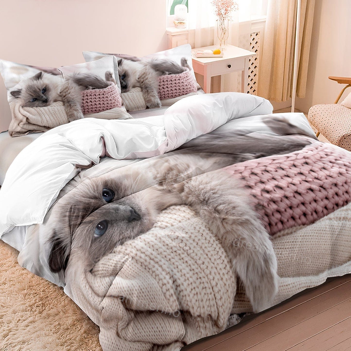 Soft Vintage Bedding Duvet Cover Set - Halri