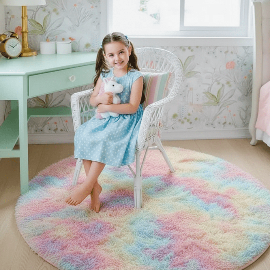 Soft Plush Round Area Rug - Halri