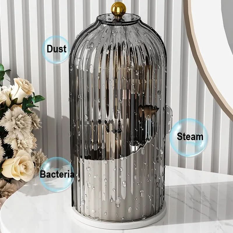 Spinning Makeup Storage Case with Closing Lid - Halri