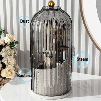 Spinning Makeup Storage Case with Closing Lid - Halri