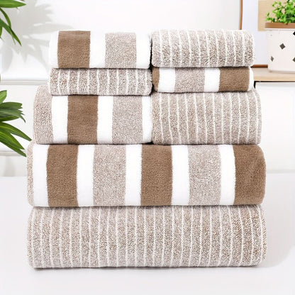 Plush 8-Piece Bathroom Towel Set - Soft & Absorbent - Halri