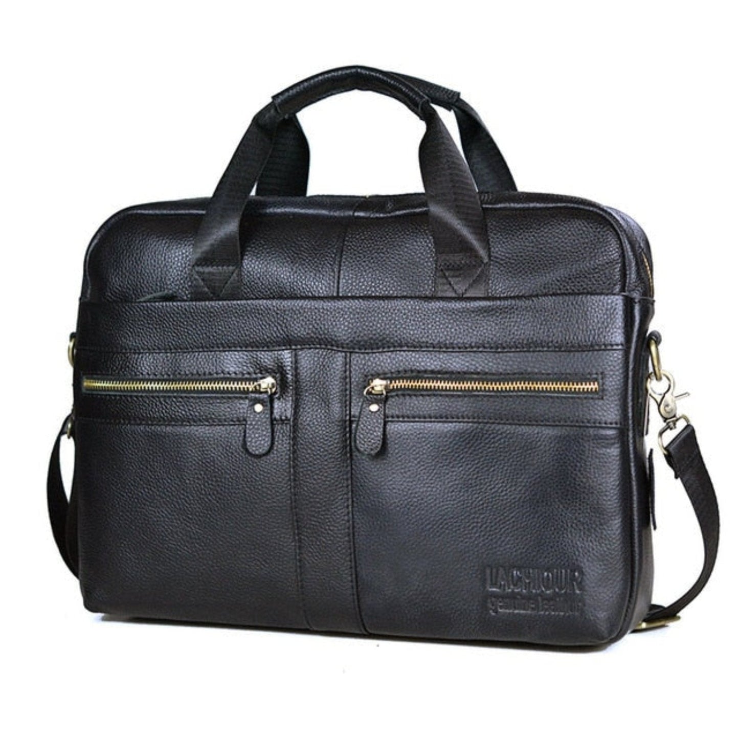 Premium Leather Business Laptop Bag - Halri