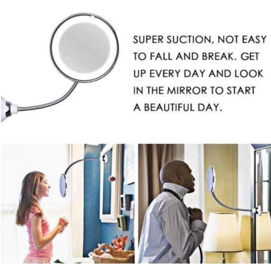 Large LED Illuminated Folding Makeup Mirror