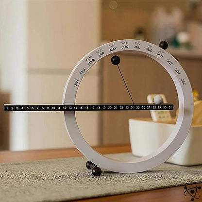 Compact Silent Desk Calendar Clock