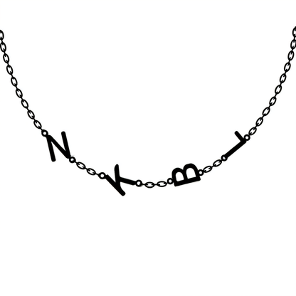 Custom Initial Off Center Bar Necklace
