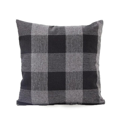 Warm Plaid Cushion Cover in Rustic Home Style
