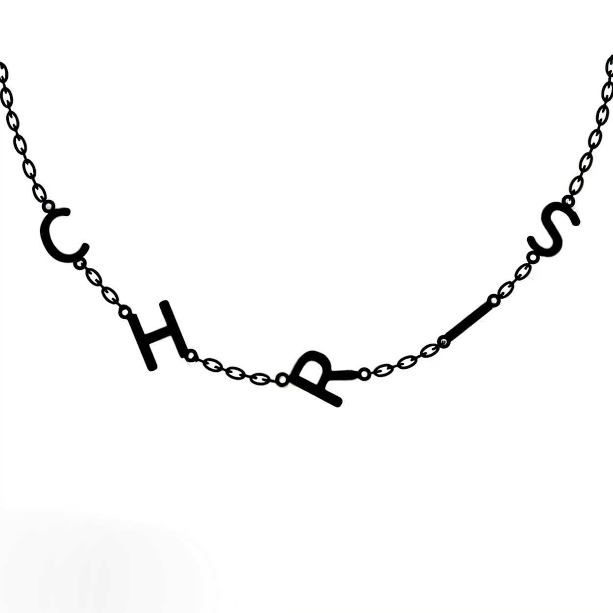 Custom Initial Off Center Bar Necklace