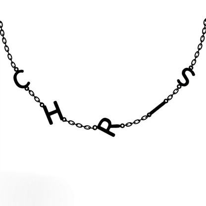 Custom Initial Off Center Bar Necklace