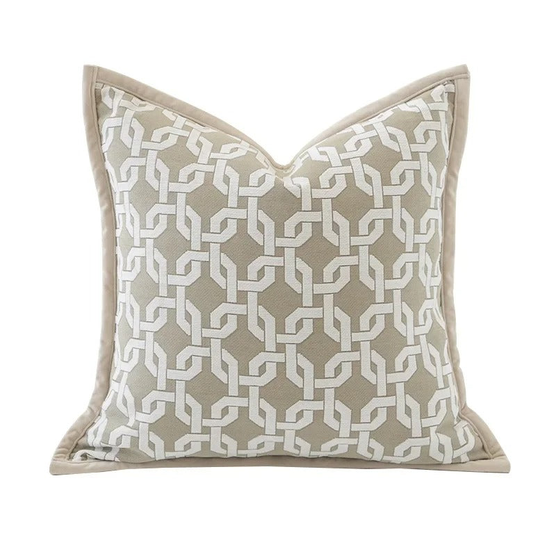 Plush Soft Reversible Geometric Cushion Cover