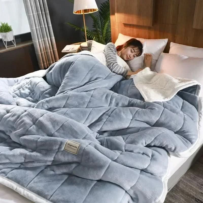 Plush Coral Fleece Blanket Soft Warm Throw for Cold Nights