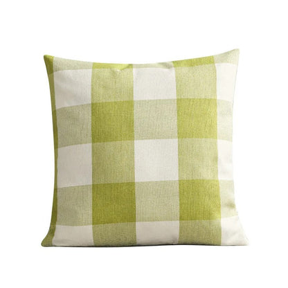 Warm Plaid Cushion Cover in Rustic Home Style