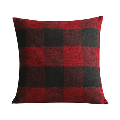 Warm Plaid Cushion Cover in Rustic Home Style