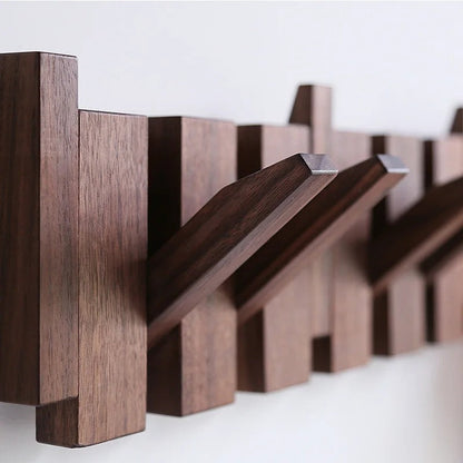 Modern Wooden Piano Coat Hook Wall Rack