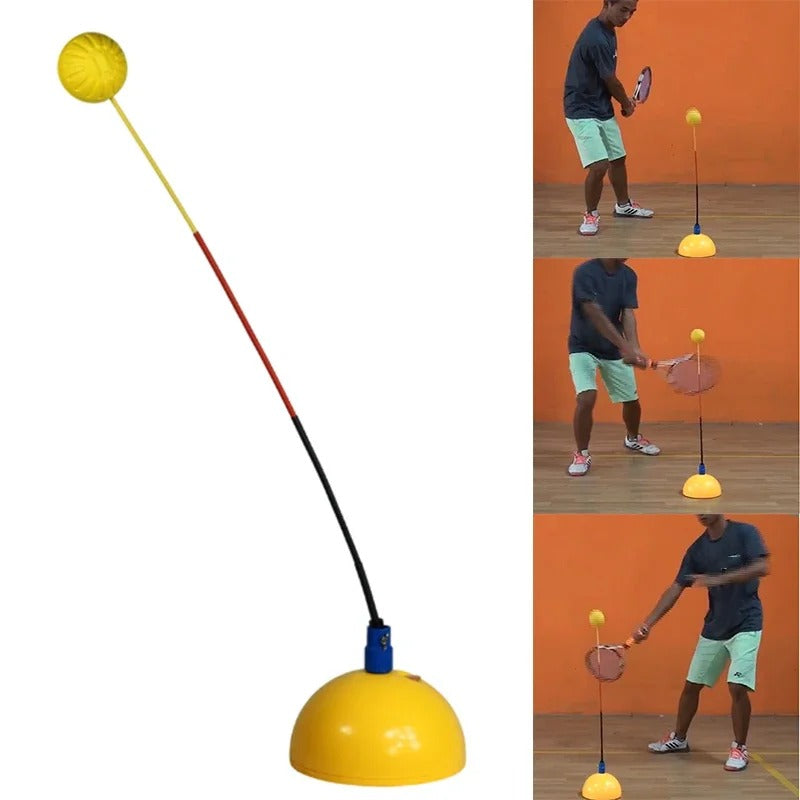 Portable Tennis Practice Trainer Kit with Bounce Back Ball
