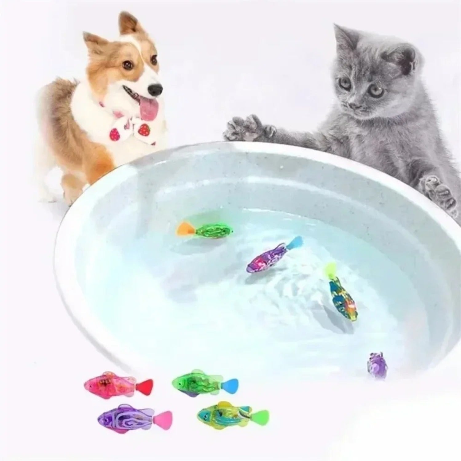 Colorful LED Water Swimming Fish Toy - Halri