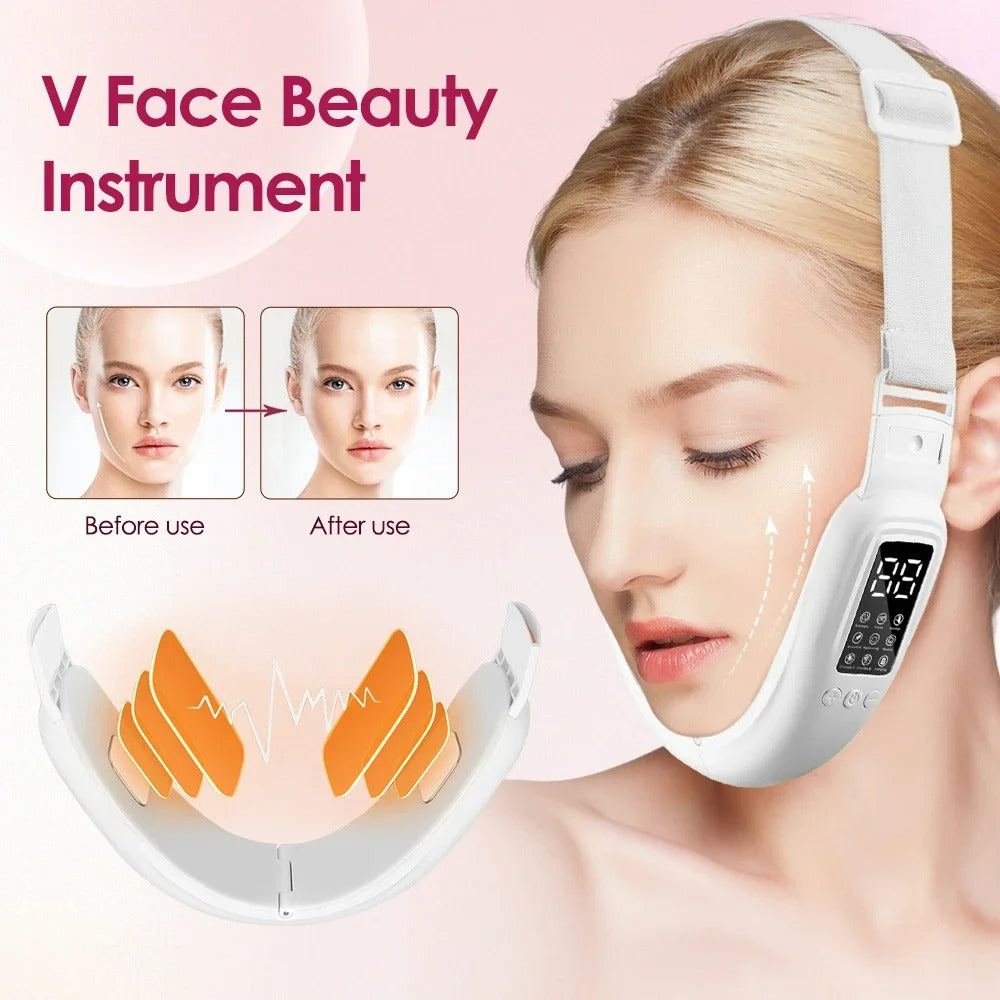 Sculpting LED Face Massager for Defined Jawline Contour
