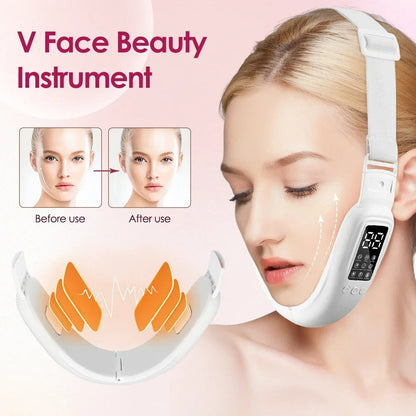 Sculpting LED Face Massager for Defined Jawline Contour