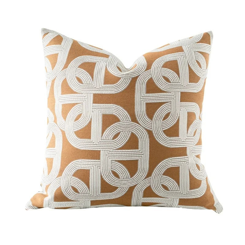 Plush Soft Reversible Geometric Cushion Cover