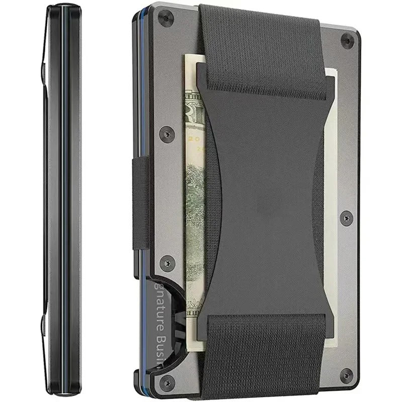 Metallic Slim RFID Money Clip Wallet