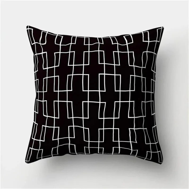 Modern Geometric Pattern Throw Pillow Cover
