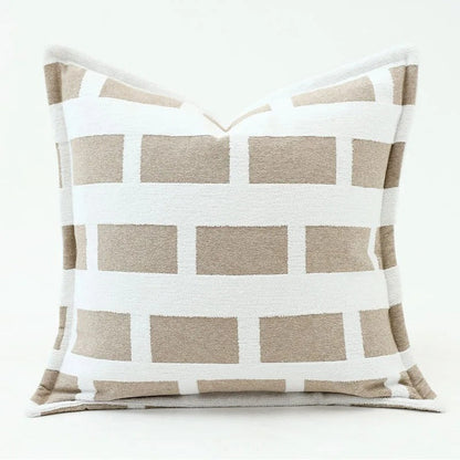Plush Soft Reversible Geometric Cushion Cover